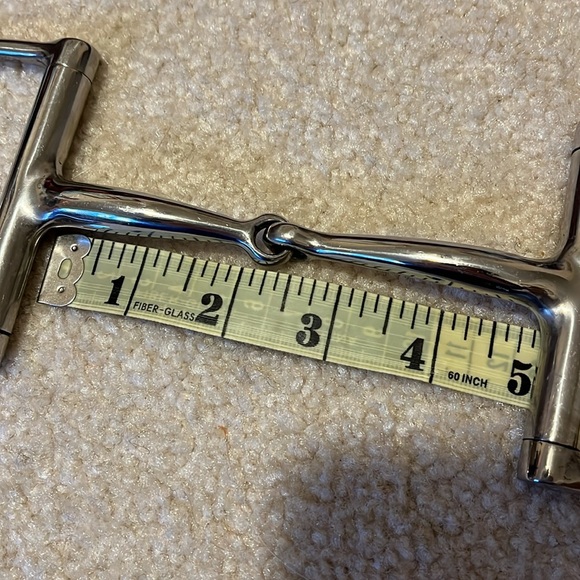 GUC Stainless Steel D-ring Snaffle Bit - 4.75" - Picture 3 of 3